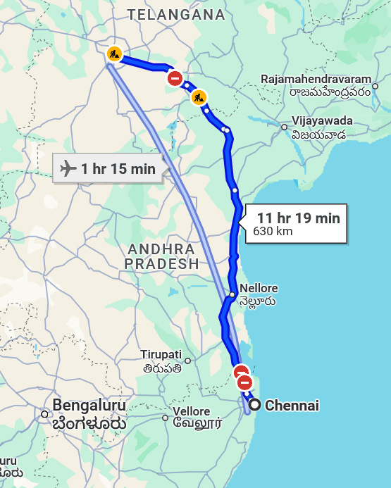 Chennai to Hyderabad Pet travel routes ( air, road, train ) | Pet Relocation Services Chennai