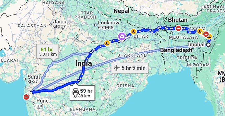 Imphal to Mumbai pet travel